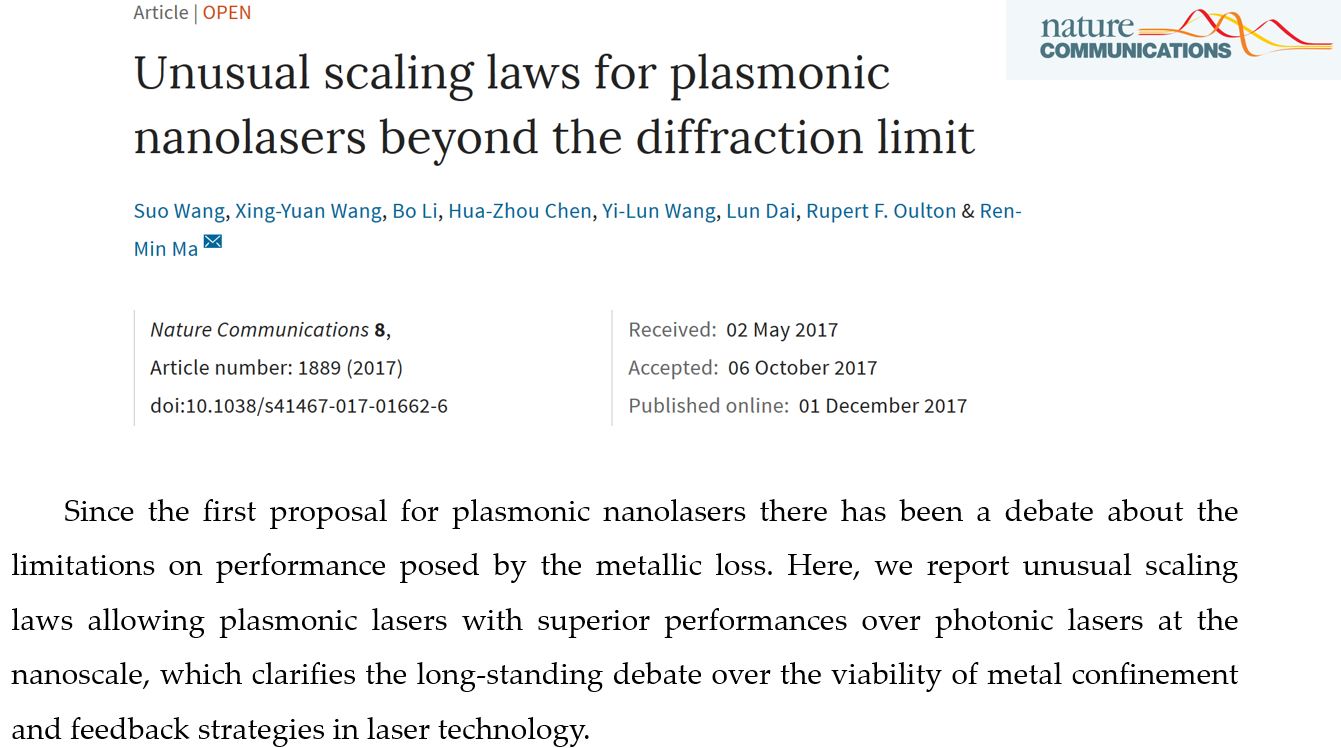 Unusual scaling laws for plasmonic nanolasers beyond the diffraction limit